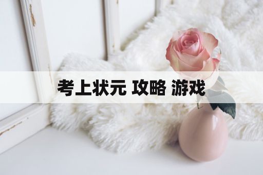 考上状元 攻略 游戏